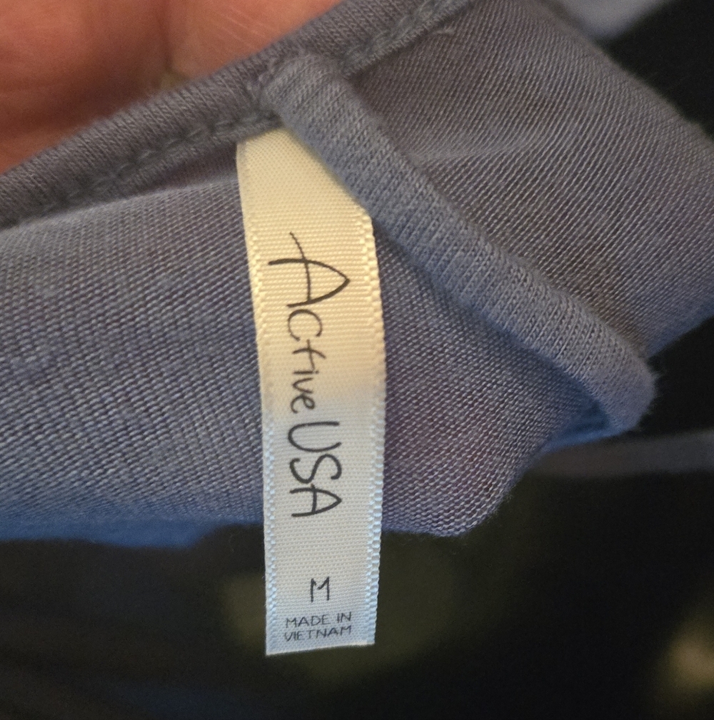 Active USA Blue Short Sleeve Tee SzM - Picture 7 of 7